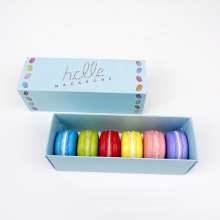 custom luxury gift food blue paper macaron cookie packaging drawer box